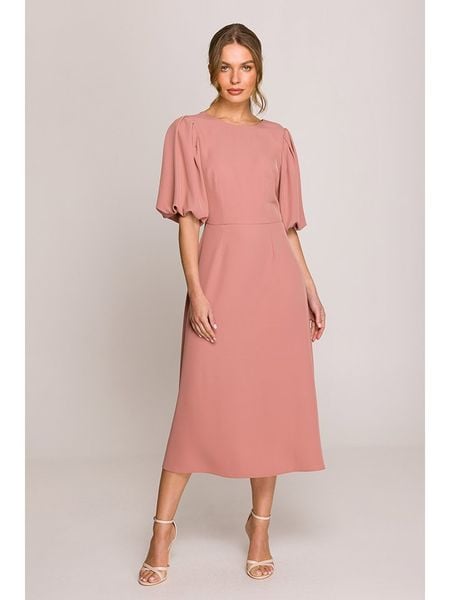 Stylove Sukienka w kolorze jasnoróżowym rozmiar: M. Różowe sukienki Stylove, m, bez wzorów, bez kołnierzyka, bez ramiączek, maxi. Za 278.01 zł.