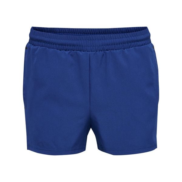 Szorty damskie Hummel Move Grid. Niebieskie szorty sportowe Hummel, bez wzorów, na fitness i siłownię. Za 193.50 zł.