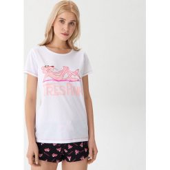 Piżamowa koszulka The Pink Panther - Biały. Piżamy marki House. Za 29.99 zł.