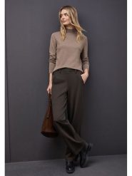 Street One Spodnie w kolorze brązowym rozmiar: 34/L30. Brązowe spodnie materiałowe Street One, bez wzorów, z materiału, klasyczne, z podwyższonym stanem. Za 166.10 zł.