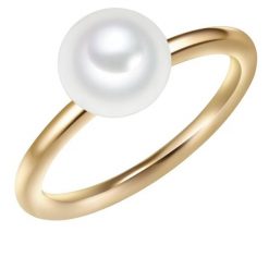 Valero Pearls Srebrny pierścionek srebro wysokiej próby Perła hodowlana słodkowodna żółte złoto Pierścionki 1 ct Damski. Szare pierścionki Valero Pearls, z perłą, pozłacane. Za 199.99 zł.