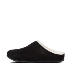 Kapcie damskie FitFlop Chrissie™. Czarne kapcie FIT FLOP, bez wzorów, z wełny. Za 617.00 zł.
