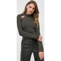 MICHAEL Michael Kors sweter damski kolor czarny lekki. Czarne swetry MICHAEL Michael Kors, m, bez wzorów, bez ramiączek. W wyprzedaży za 759.99 zł.