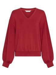 MOSS COPENHAGEN Bluza w kolorze bordowym rozmiar: S/M. Czerwone bluzy Moss Copenhagen, m, bez wzorów, bez ramiączek, bez kaptura. Za 189.95 zł.