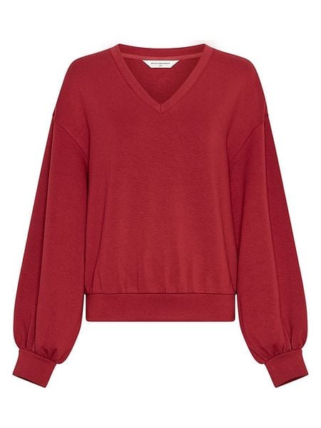 MOSS COPENHAGEN Bluza w kolorze bordowym rozmiar: XS/S. Czerwone bluzy Moss Copenhagen, s, bez wzorów, bez ramiączek, bez kaptura. Za 189.95 zł.