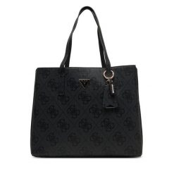 Torebka Guess. Szare shopper bag Guess, z aplikacjami, bez dodatków. Za 749.99 zł.