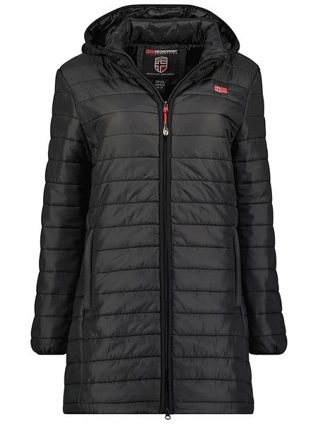 Geographical Norway Płaszcz pikowany "Atika" w kolorze czarnym rozmiar: M. Czarne płaszcze Geographical Norway, m, bez wzorów, bez kaptura. Za 184.02 zł.