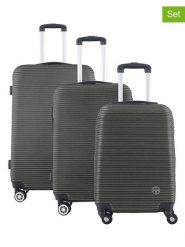 Geographical Norway 3-częściowy zestaw "Solomun" w kolorze antracytowym rozmiar: onesize. Czarne walizki Geographical Norway. Za 347.99 zł.