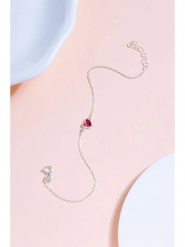 Heliophilia Srebrna bransoletka z elementem ozdobnym rozmiar: onesize. Czerwone bransoletki Heliophilia, srebrne. Za 43.99 zł.