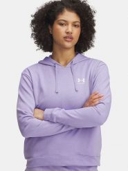 Under Armour Bluza "Rival" w kolorze fioletowym rozmiar: S. Różowe bluzy Under Armour, s, bez wzorów, bez ramiączek, z kapturem. Za 143.56 zł.