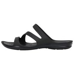 Sandały damskie sportowe Crocs SWIFTWATER SANDAL. Brązowe sandały Crocs, bez wzorów, z materiału, sportowe, bez obcasa, bez zapięcia. W wyprzedaży za 129.00 zł.