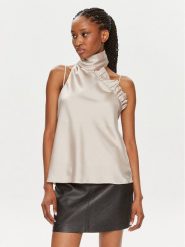 Bruuns Bazaar Bluzka Susie BBW3902 Beżowy Regular Fit. Brązowe bluzki Bruuns Bazaar, bez wzorów, z syntetyku, bez kołnierzyka, bez ramiączek. Za 269.99 zł.