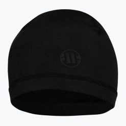 Czapka Pitbull zimowa Special Sport Small Logo 2 Beanie. Czarne czapki zimowe PITBULL, bez wzorów, z elastanu, sportowe. Za 52.99 zł.