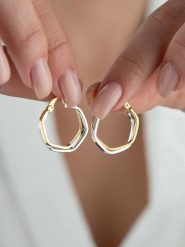 Lodie Silver Pozłacane kolczyki-kreole rozmiar: onesize. Szare kolczyki Lodie Silver, pozłacane. Za 126.99 zł.