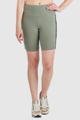 GUESS Zielone krótkie legginsy damskie z lampasami, Rozmiar XS. Zielone legginsy Guess, z aplikacjami. W wyprzedaży za 129.99 zł.