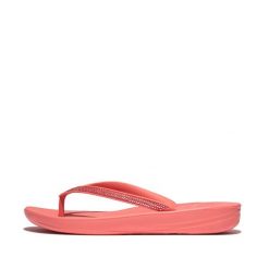 Klapki damskie FitFlop Iqushion Sparkle TPU. Brązowe klapki FIT FLOP, bez wzorów, bez obcasa, bez zapięcia. Za 322.00 zł.