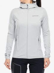Bluza damska z kapturem Peak Performance Light Zip Hood. Szare bluzy Peak Performance, m, z aplikacjami, z elastanu, z kapturem, snowboardowy. Za 544.49 zł.
