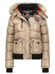 Geographical Norway Kurtka zimowa "Bugs" w kolorze beżowym rozmiar: XXL. Brązowe kurtki Geographical Norway, na zimę, xxl, bez wzorów, prążkowane, bez kaptura. Za 336.61 zł.