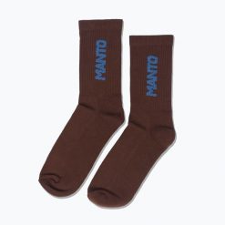 Skarpety MANTO Logotype 23. Brązowe skarpetki MANTO, bez wzorów, z bawełny. Za 45.99 zł.