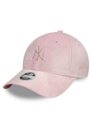 New Era Czapka z daszkiem New York Yankees Diamante Velour 9Forty 60595353 Różowy. Czerwone czapki z daszkiem New Era, bez wzorów, z materiału. Za 119.99 zł.