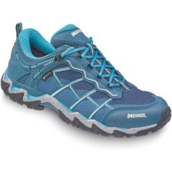Buty sportowe damskie Meindl Houston Lady Gore-Tex. Niebieskie trekkingi MEINDL, bez wzorów, z gore-texu, bez zapięcia, do biegania, gore-tex. Za 739.90 zł.