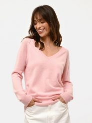 Just Cashmere Kaszmirowy sweter "Phoebe" w kolorze jasnoróżowym rozmiar: L. Różowe swetry Just Cashmere, l, bez wzorów, z kaszmiru, bez ramiączek. Za 426.45 zł.