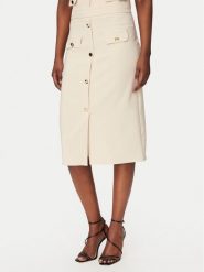 Rinascimento Spódnica ołówkowa CFC0128271003 Beżowy Slim Fit. Brązowe spódnice Rinascimento, xl, bez wzorów, z syntetyku, ołówkowe. Za 449.99 zł.