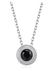 MAISON D'ARGENT Srebrny naszyjnik z cyrkonią - dł. 45 cm rozmiar: onesize. Czarne naszyjniki MAISON D'ARGENT, z materiału, z cyrkonią, srebrne. Za 65.85 zł.