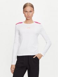 EA7 Emporio Armani Bluzka 6DTT16 TJLOZ 1100 Biały Regular Fit. Białe bluzki EA7 Emporio Armani, l, bez wzorów, z bawełny, bez kołnierzyka, bez ramiączek. Za 179.99 zł.