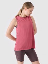 4F Top treningowy ciążowy oversize damski - różowy XXL. Czerwone topy 4f, l, bez wzorów, z dzianiny, klasyczne, bez kołnierzyka, bez ramiączek. W wyprzedaży za 49.99 zł.