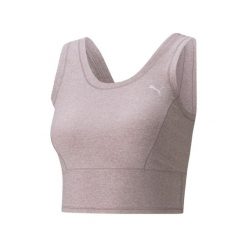 Top Sportowy Damski Puma Studio Yogini Luxe Crop Tank Różowy. Brązowe topy sportowe Puma, bez wzorów. W wyprzedaży za 130.40 zł.