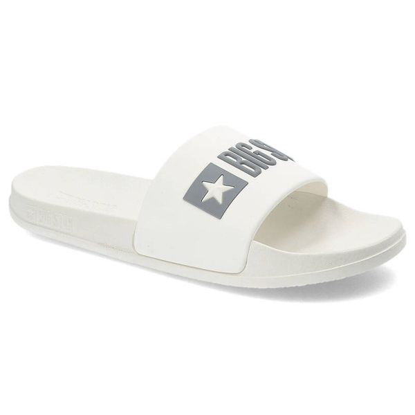 Białe Klapki Big Star Damskie Buty Profilowane. Białe buty treningowe BIG STAR, bez wzorów, eleganckie, bez obcasa, bez zapięcia. Za 69.99 zł.