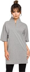 BeWear Tunika Model B043 Grey. Szare tuniki Bewear, bez wzorów, bez kołnierzyka, bez ramiączek. Za 199.75 zł.