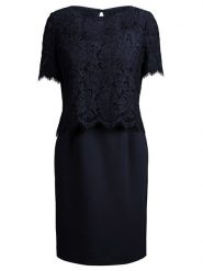 APART Sukienka w kolorze granatowym rozmiar: 42. Czarne sukienki Apart, bez wzorów, z koronki, bez kołnierzyka, bez ramiączek, mini. Za 339.95 zł.