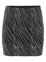 Noisy may Spódnica w kolorze srebrno-czarnym rozmiar: M. Czarne spódnice Noisy May, m, bez wzorów, mini. Za 79.03 zł.