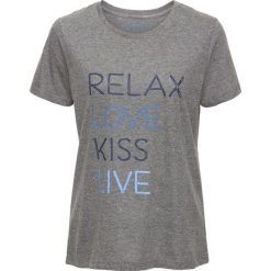 T-shirt z nadrukiem, krótki rękaw bonprix szary melanż z nadrukiem. T-shirty marki 4f. Za 29.99 zł.
