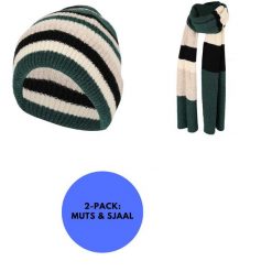 Czapka i szalik damski modny zestaw w paski. Brązowe czapki zimowe HEAT KEEPER, na zimę, bez wzorów, eleganckie. Za 207.04 zł.