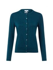 Brookshire Kardigan Kobiety Bawełna niebieski, XXL. Niebieskie swetry brookshire, uniwersalny, bez wzorów, z bawełny, klasyczne, bez ramiączek. Za 119.95 zł.
