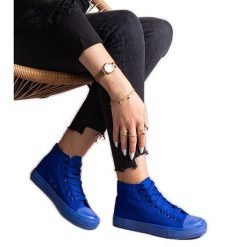 Niebieskie wysokie trampki Rafife. Niebieskie trampki bez wzorów, eleganckie, bez zapięcia. Za 78.15 zł.