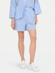 ONLY Szorty materiałowe Augusta 15347659 Błękitny Loose Fit. Niebieskie szorty ONLY, bez wzorów, z bawełny. Za 79.99 zł.