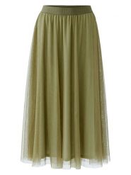 Oui Spódnica tiulowa w kolorze khaki rozmiar: 42. Brązowe spódnice Oui, bez wzorów, z tiulu, midi. Za 304.99 zł.