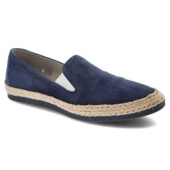 Granatowe Espadryle Maciejka Wygodne Skórzane Buty Damskie. Niebieskie espadryle Maciejka, bez wzorów, ze skóry, boho, bez obcasa. Za 169.00 zł.