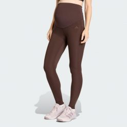 Legginsy ciążowe Optime Essentials Workout Full Length. Brązowe bielizna termoaktywna damska adidas, bez wzorów, bez ramiączek. Za 219.00 zł.