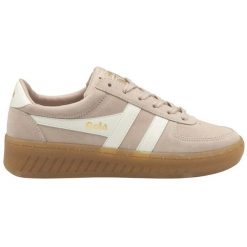 Damskie zamszowe buty sportowe Gola Grandslam. Białe buty sportowe lifestyle Gola, bez wzorów, z zamszu, klasyczne, bez zapięcia. Za 449.00 zł.