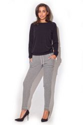 Czarny Sweter z Koronką na Plecach. Czarne swetry Katrus, xl, bez wzorów, z elastanu, bez ramiączek. Za 179.00 zł.
