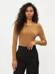 ONLY Sweter Ida 15268001 Brązowy Regular Fit. Brązowe swetry ONLY, s, bez wzorów, z wiskozy, bez ramiączek. Za 239.99 zł.