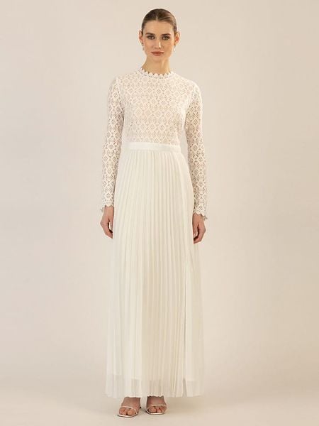 APART Sukienka w kolorze białym rozmiar: 42. Białe sukienki Apart, bez wzorów, z koronki, bez kołnierzyka, bez ramiączek, maxi. Za 331.46 zł.