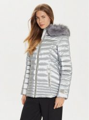 Marciano Guess Kurtka puchowa 4BGL01 7176A Srebrny Regular Fit. Szare kurtki Marciano Guess, z aplikacjami, z puchu, bez kaptura. Za 579.99 zł.