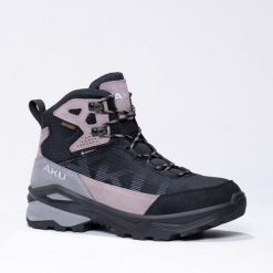 Buty sportowe trekkingowe damskie Aku Adapta Gore-tex. Czarne buty trekkingowe Aku, z gore-texu, bez zapięcia. Za 399.00 zł.