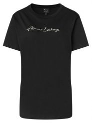 Armani Exchange T-Shirt XW000839 AF10356 MC021 Czarny Regular Fit. Czarne t-shirty Armani Exchange, xxl, bez wzorów, z bawełny, bez kołnierzyka, bez ramiączek. Za 219.99 zł.